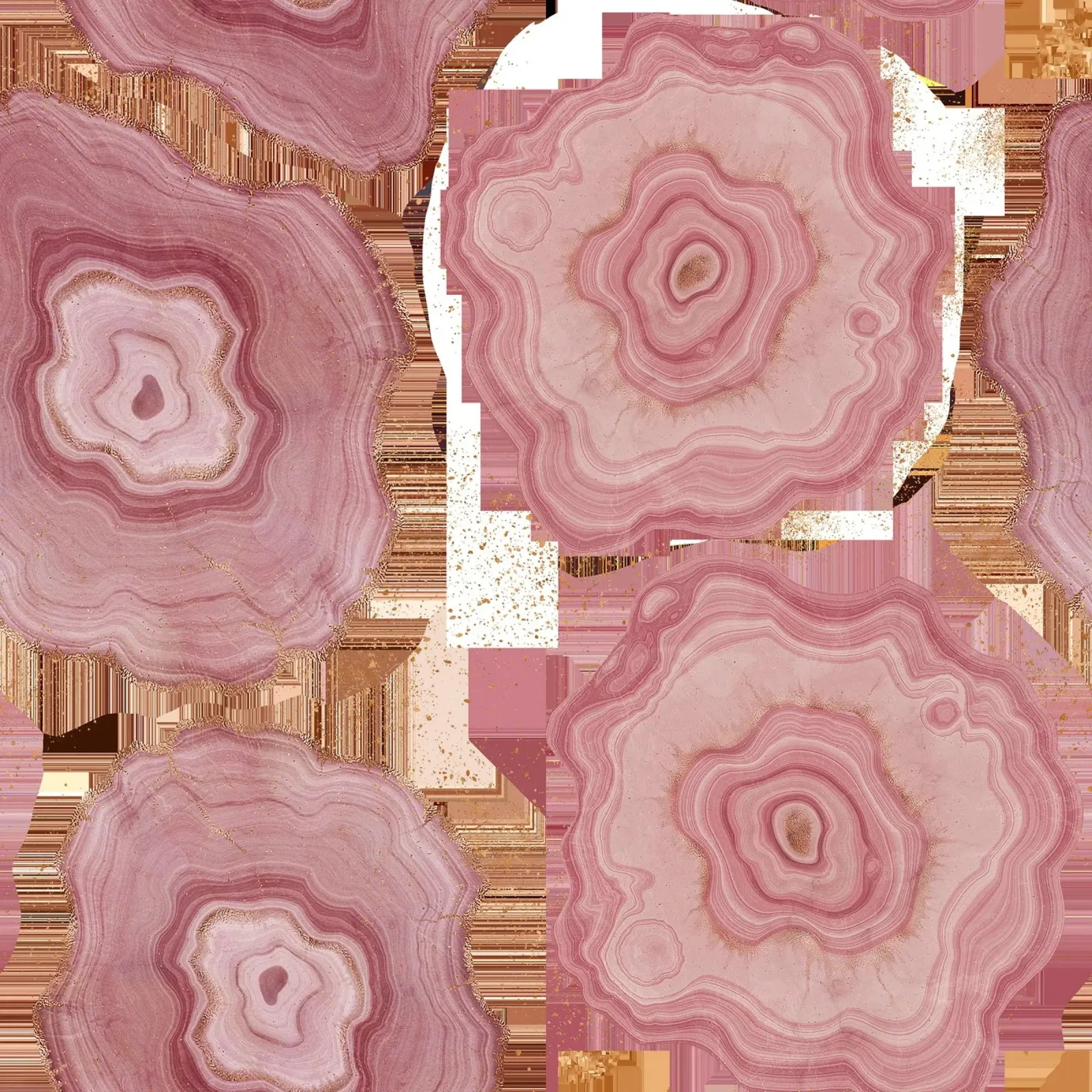 Pink Agate Pattern Tile 10 canvas by Gemstone Textures