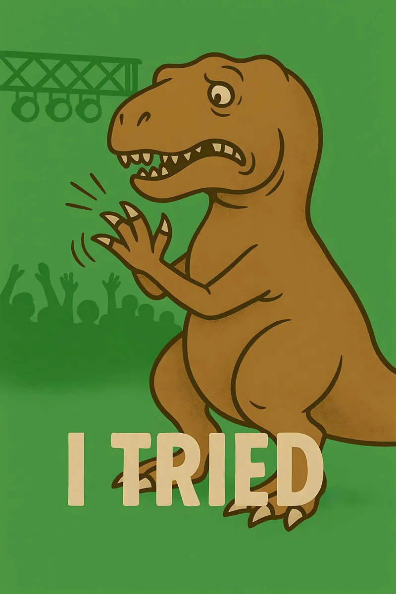 Meme divertente sul T-rex pellicola backlit da Funny Humor Art