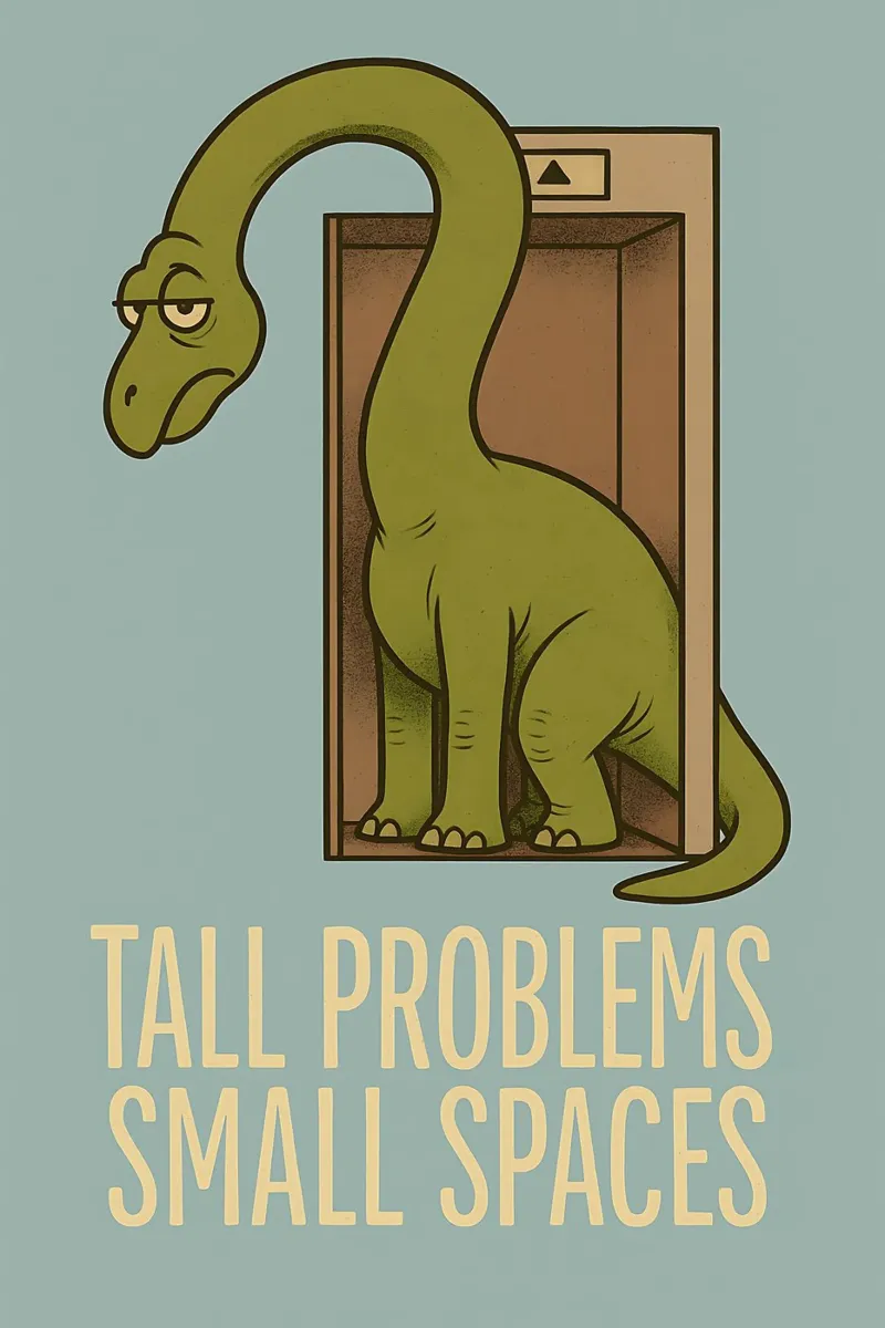 Meme divertente sul brachiosauro pellicola backlit da Funny Humor Art