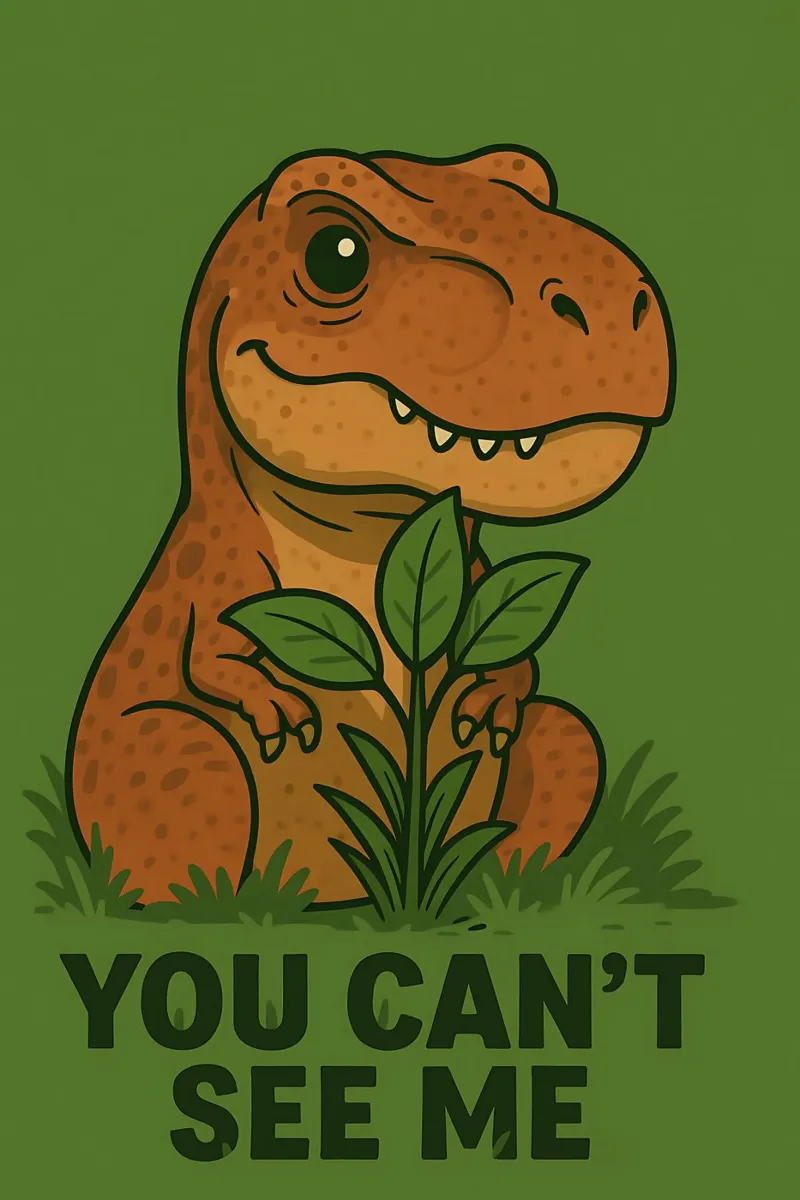 Divertente T. rex Meme pellicola backlit da Funny Humor Art