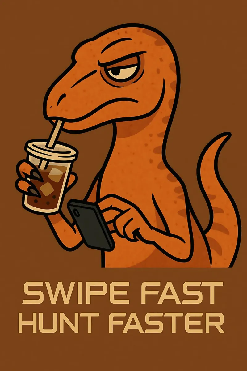 Meme divertente Velociraptor poster da Funny Humor Art