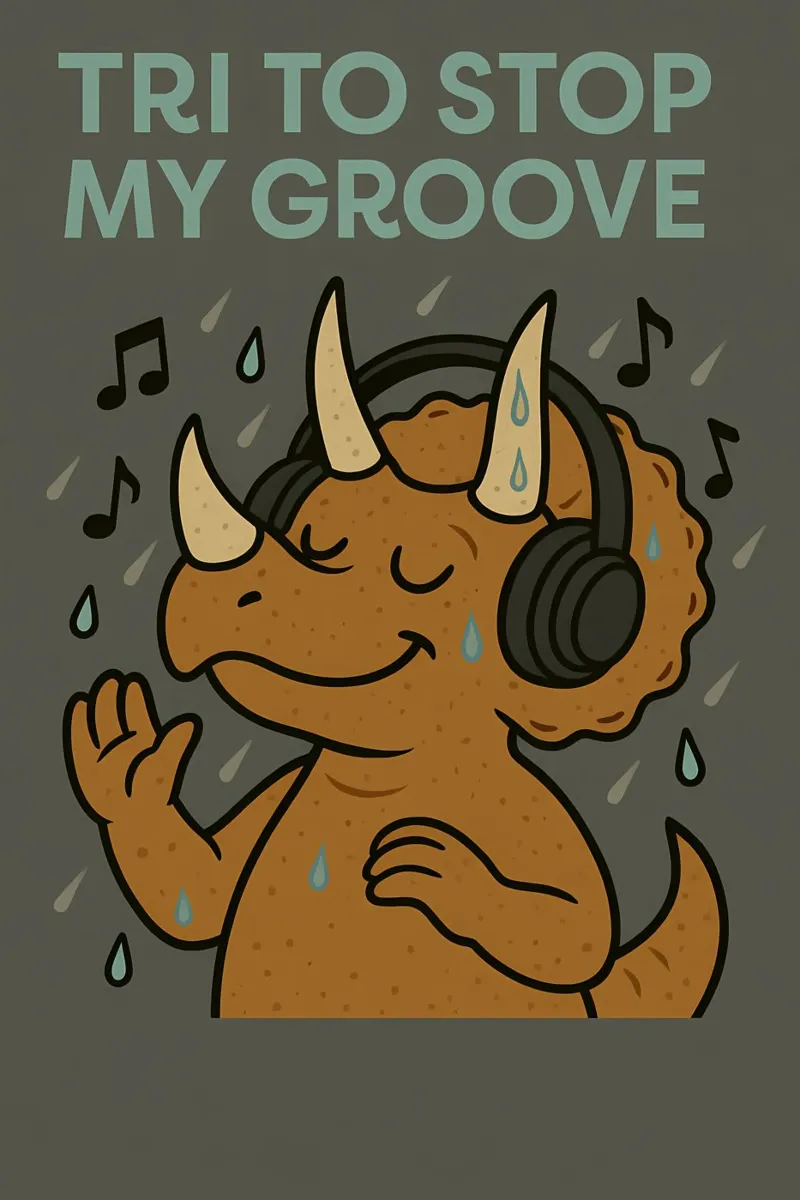 Funny Triceratops meme canvas with Floater frame by Funny Humor Art