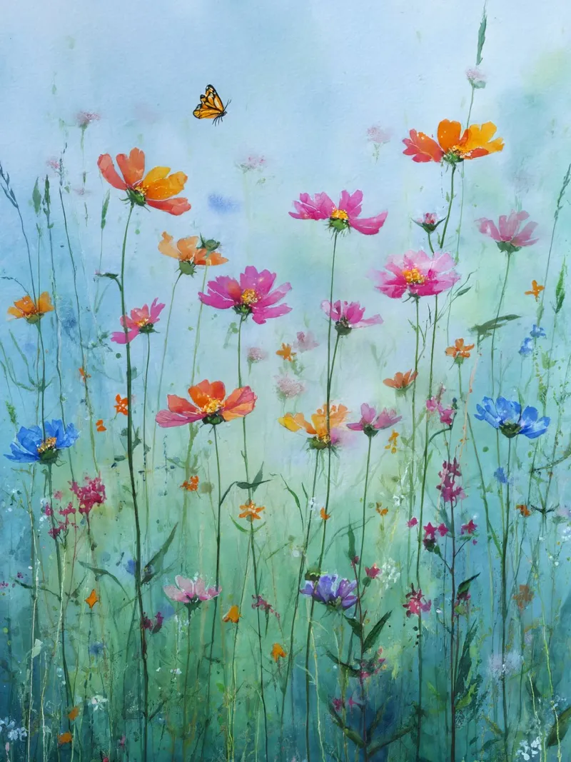 Summer meadow in bloom C pannello forex da Mateo
