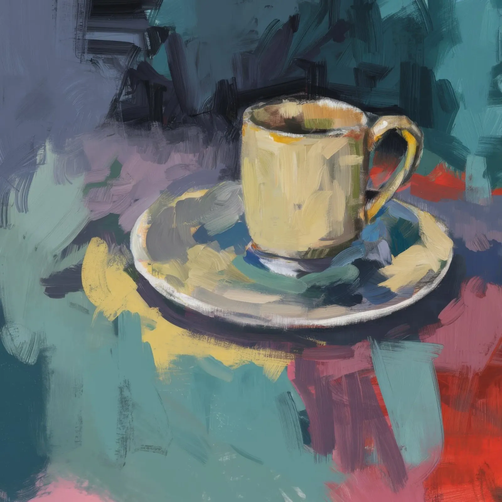 Cup of Solitude canvas by Mystic Grain