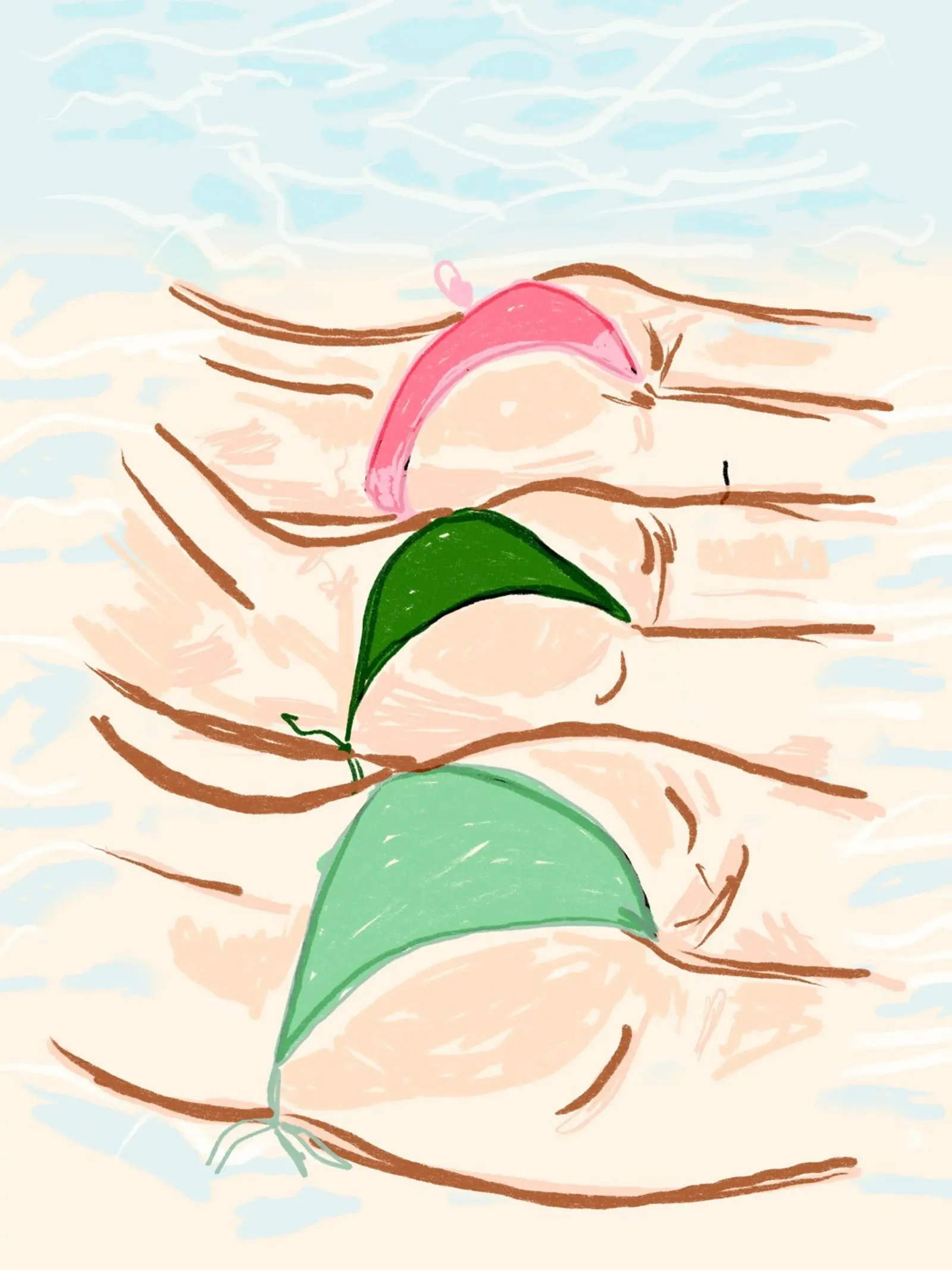 Giornata in spiaggia con bikini pastello pellicola backlit da EDMPROJECT