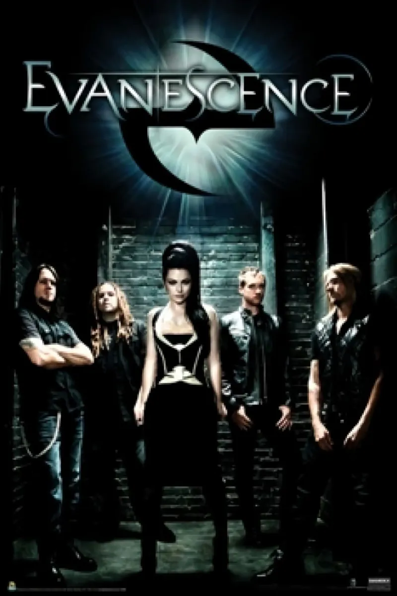 Evanescene Full Band Ghotic Metal poster con telaio in alluminio da HUMMERSONIC