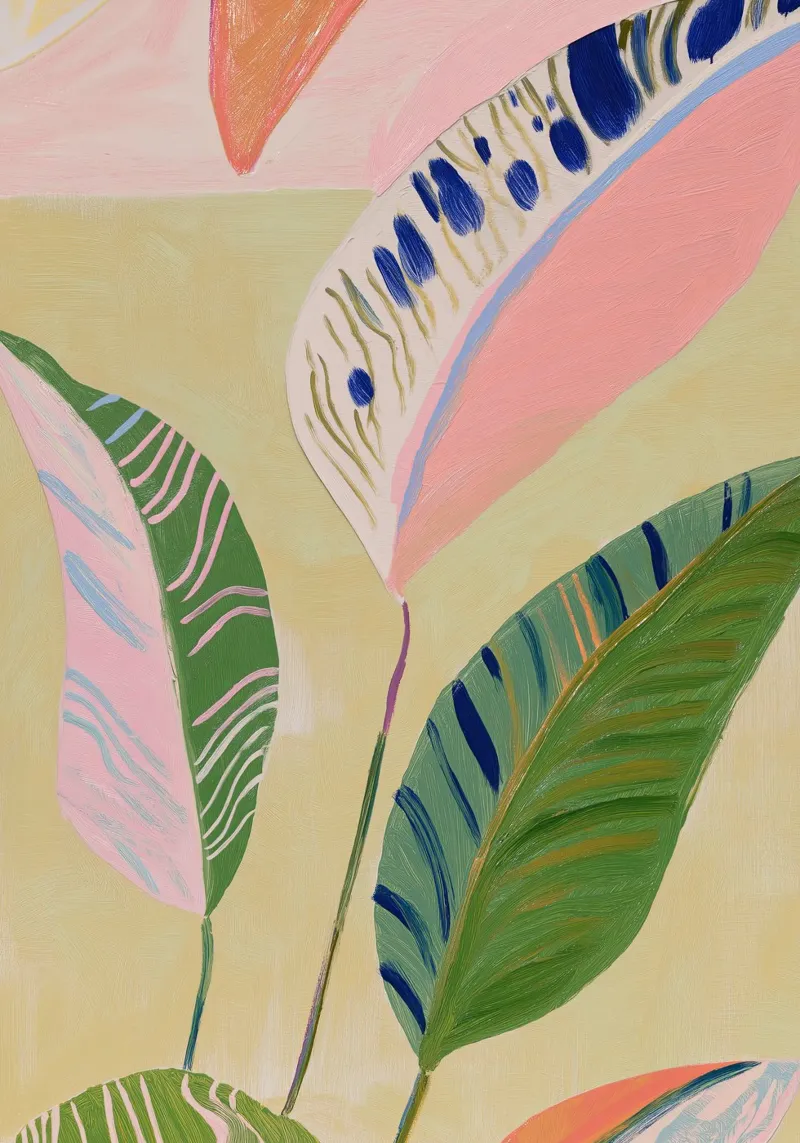 Botanical Print, Palm Print canvas by Boheme