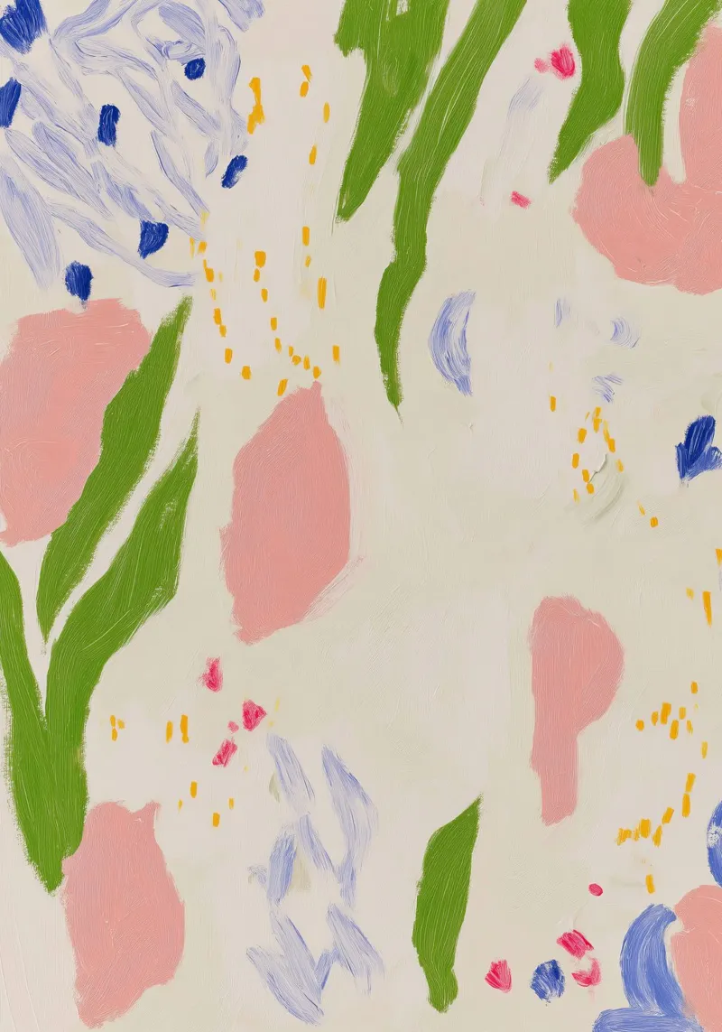 Abstract Floral Print alu-dibond by Boheme