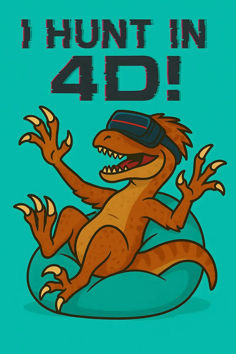 Divertente Meme Utahraptor poster con telaio in plastica da Funny Humor Art