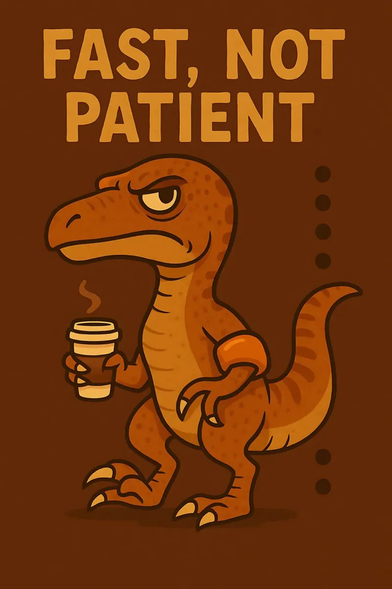 Meme divertente sui Velociraptor pellicola backlit da Funny Humor Art