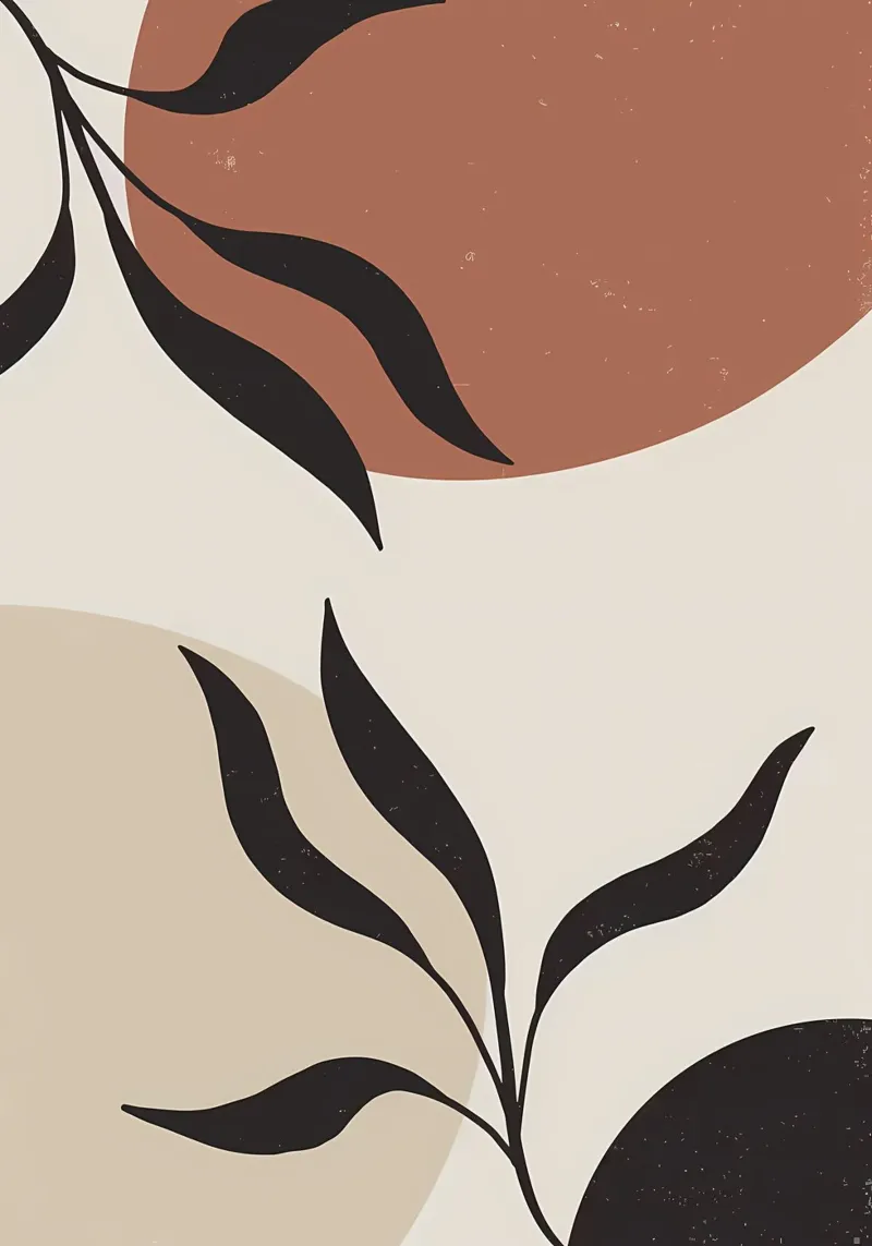 feuilles formes abstraites lignes courbes formes géométriques film rétro-éclairé de Janine P McGuire
