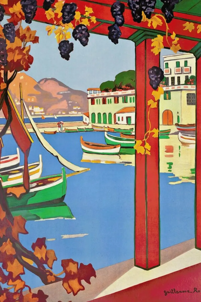 Roger - Cote d'Azur poster con telaio in legno da ARTOTHEK