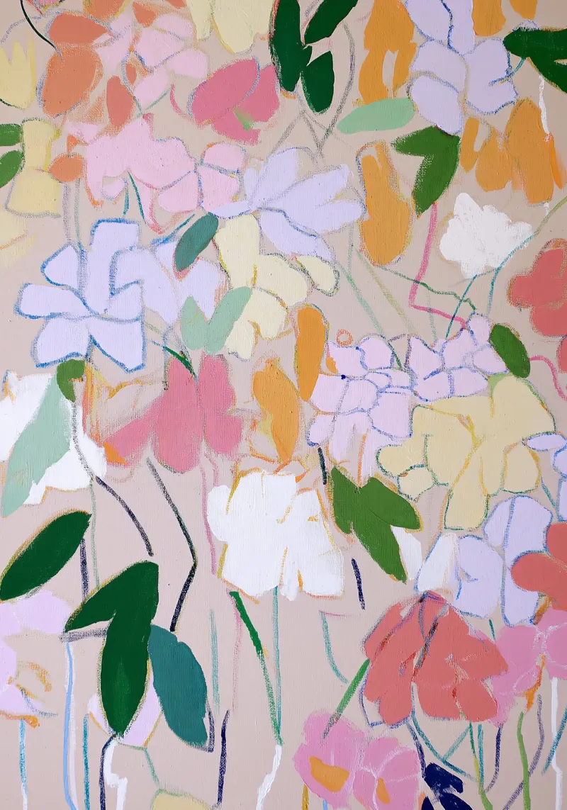 Impression de fleurs, poster floral abstrait hahnemühle de Boheme