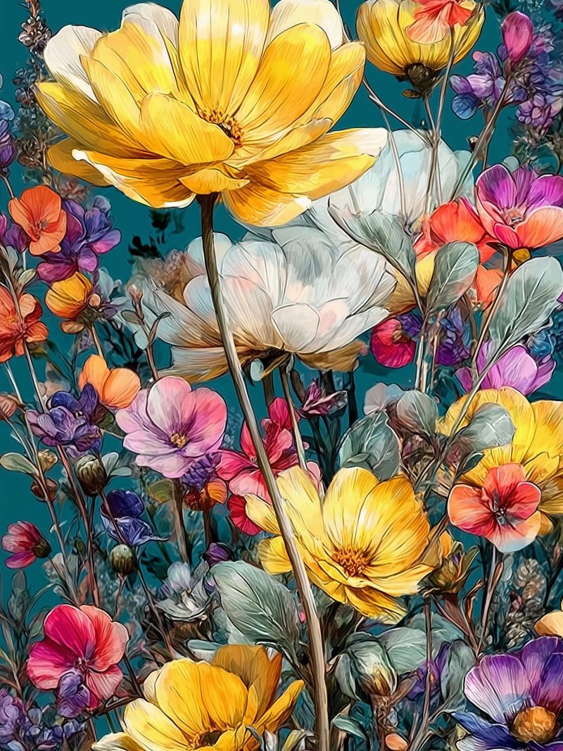 Beautiful Flower Garden A poster de Mateo