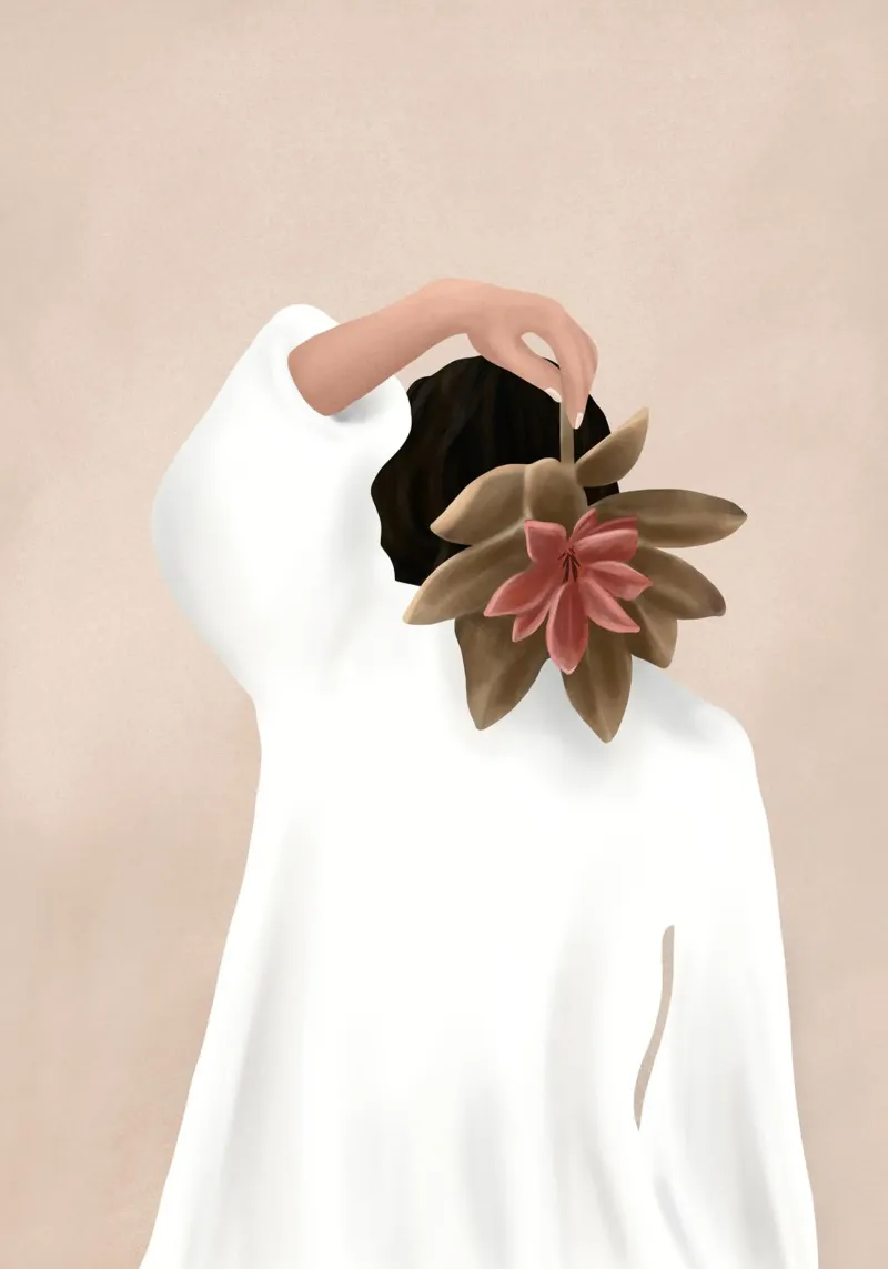 With a Flower canvas by Flow Line