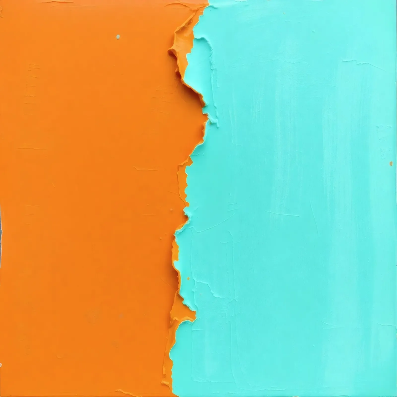split of orange and turquoise paint hahnemühle by DesignDoodle