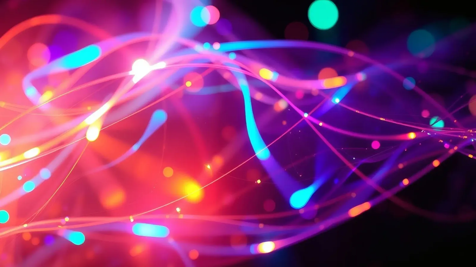 abstracte lichtsporen creëren een energieke sfeer canvas van DesignDoodle