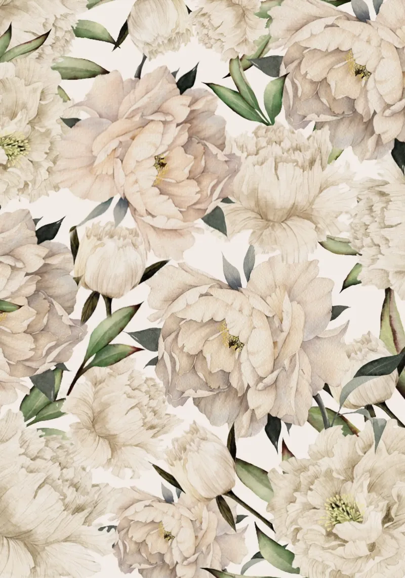 Peonies Pattern pellicola backlit da Nadjaa