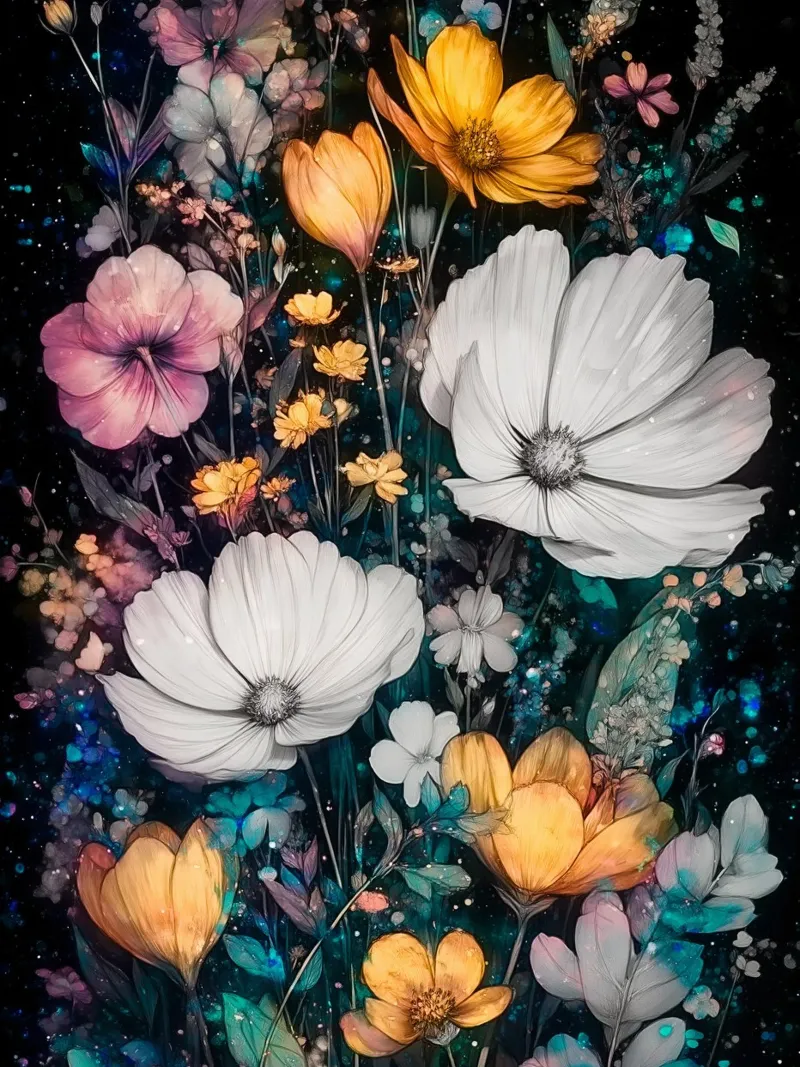 Beautiful Flower Garden C Hahnemühle von Mateo