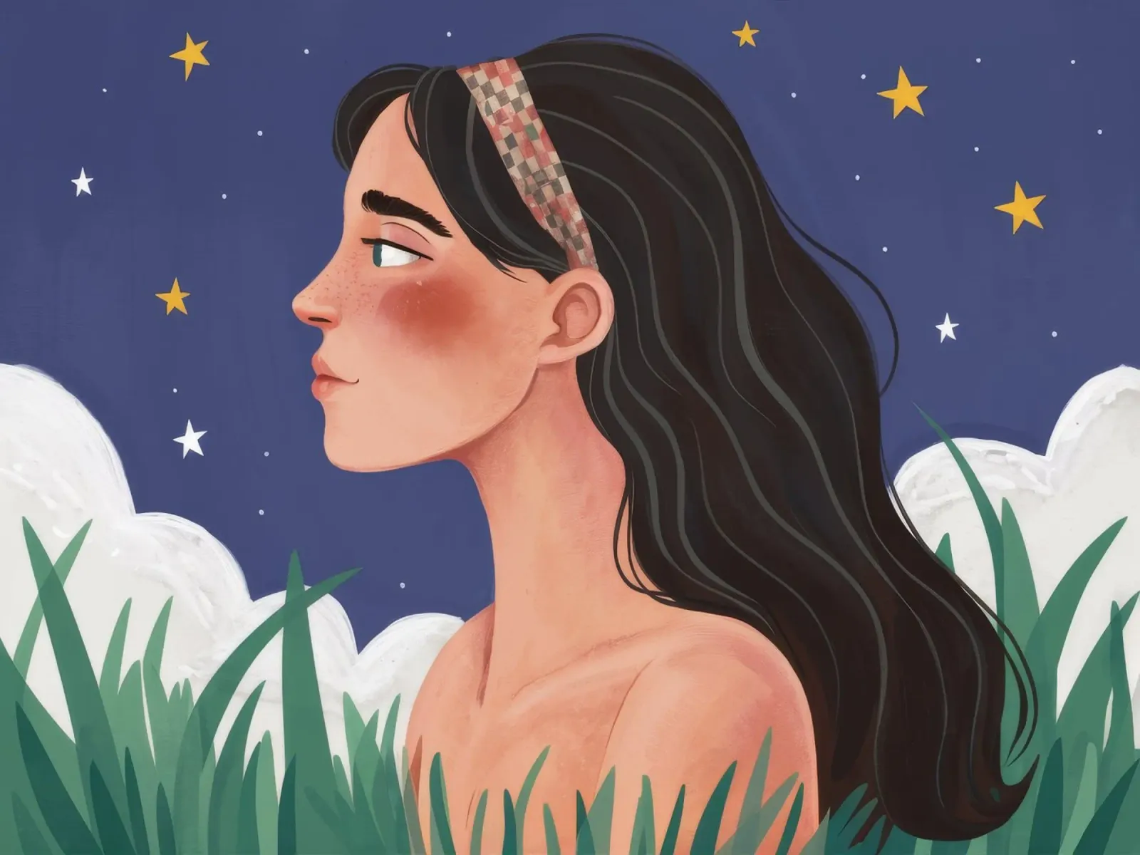 Sussurro notturno celeste poster con telaio in plastica da Twilight Muse