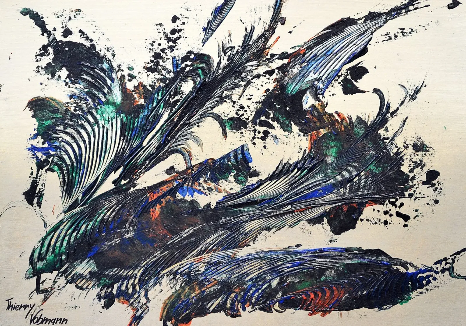 MESSAGE FROM THE HEART 31 pellicola backlit da Thierry Vobmann Abstract painting