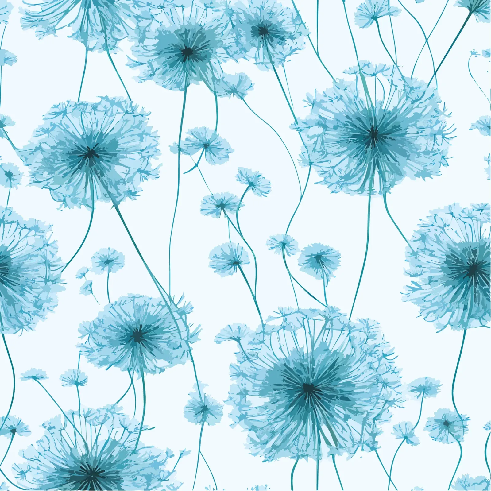 Brezza di dente di leone in blu plexiglass da Botanical Pattern House