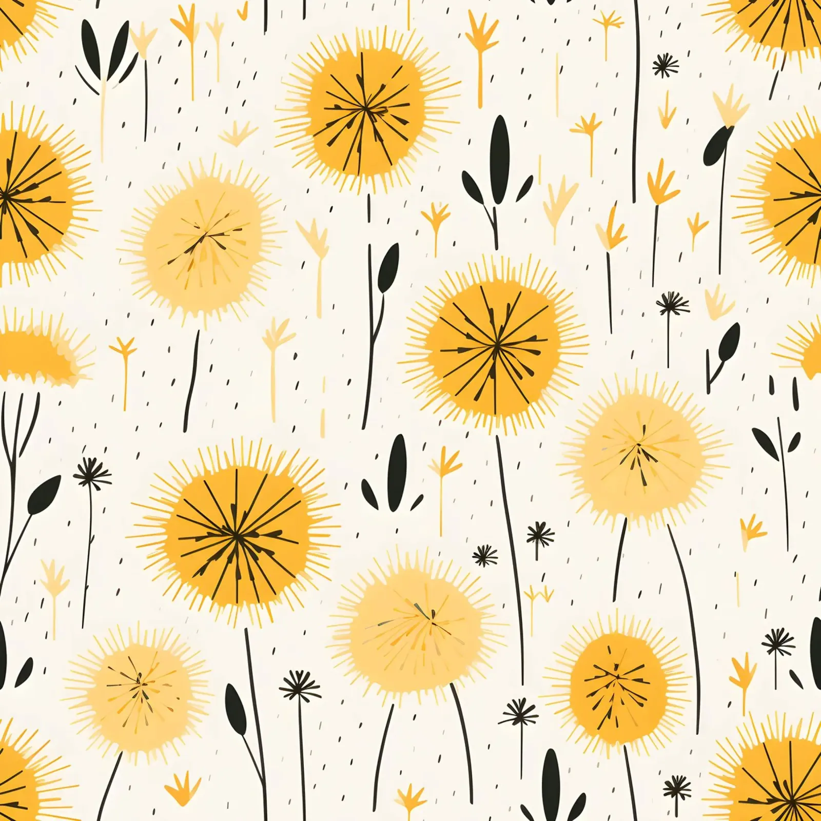 Dandelion Drift alu-dibond by Botanical Pattern House
