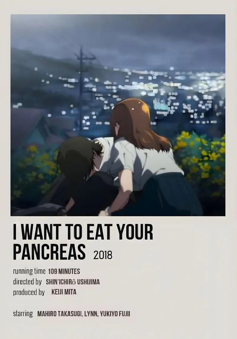 I WANT TO EAT YOUR PANCREAS  2018 pellicola backlit da Totoya