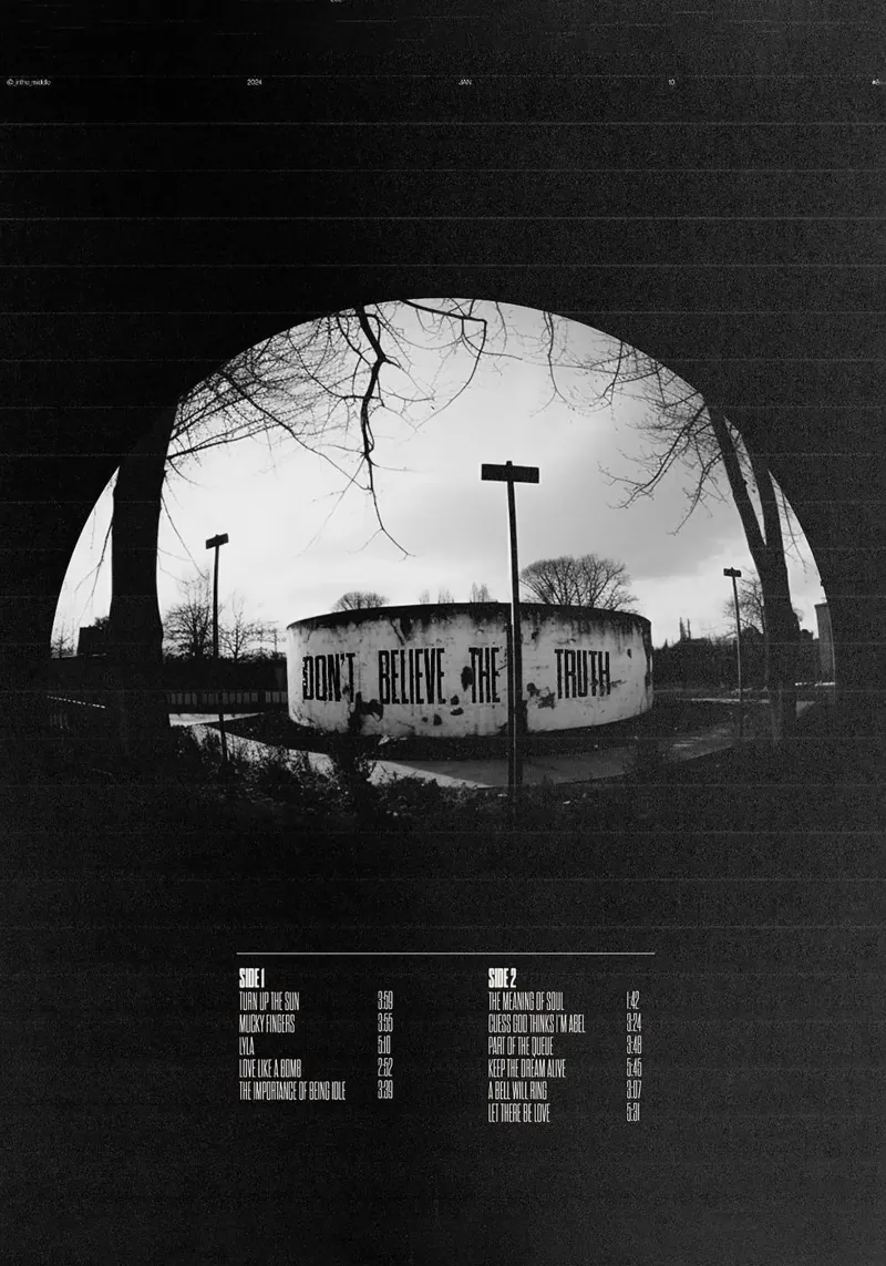 Don't Believe the Truth – Oasis plexiglass da Attaboy Dsgn