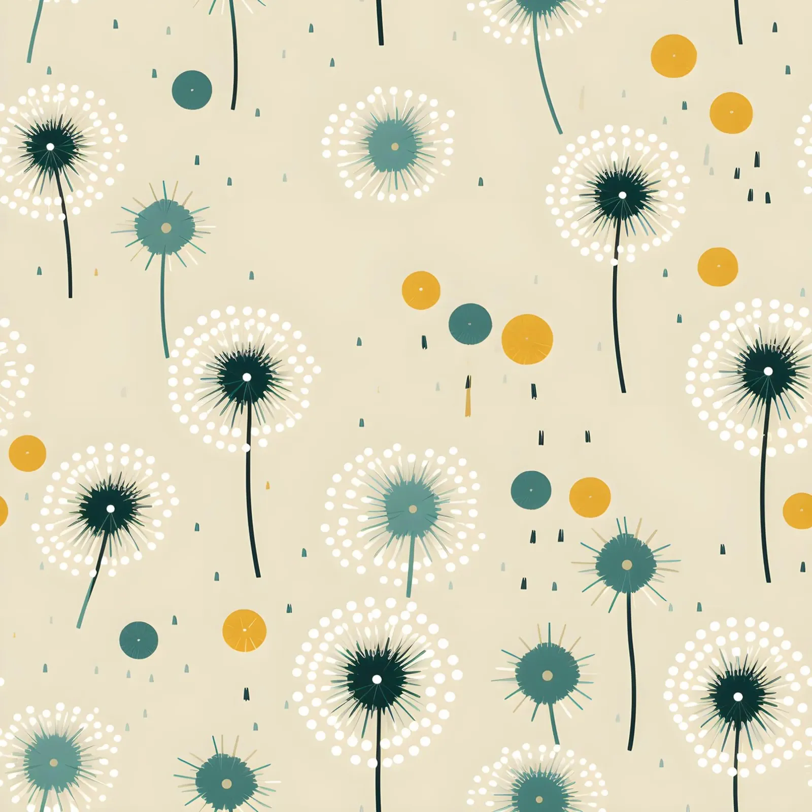 Dandelion Drift acrylic glass by Botanical Pattern House