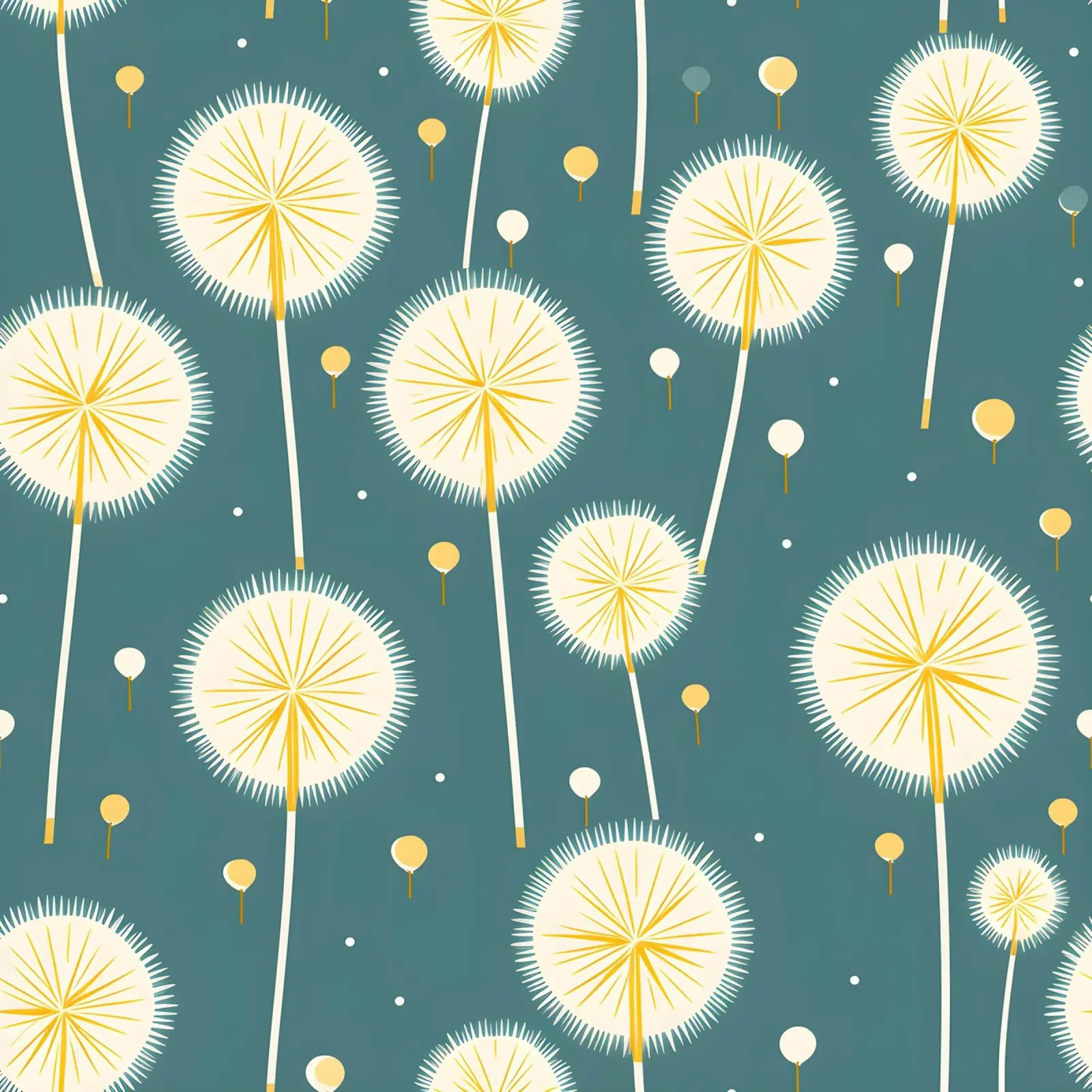 Dandelion Drift canvas by Botanical Pattern House