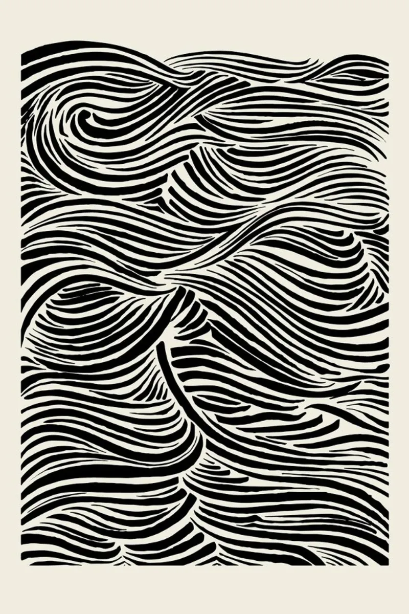Deep Waves acrylic glass by Graphite