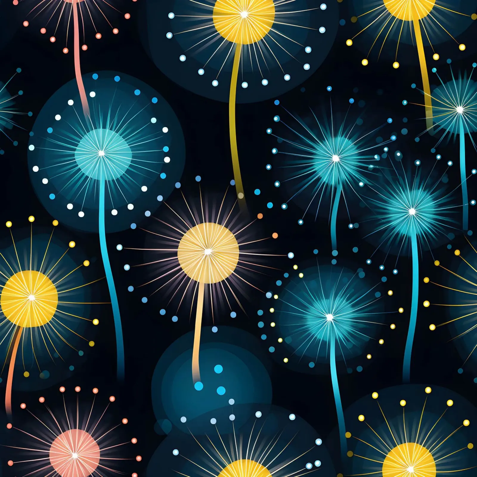 Dandelion Orbit Hahnemühle von Botanical Pattern House