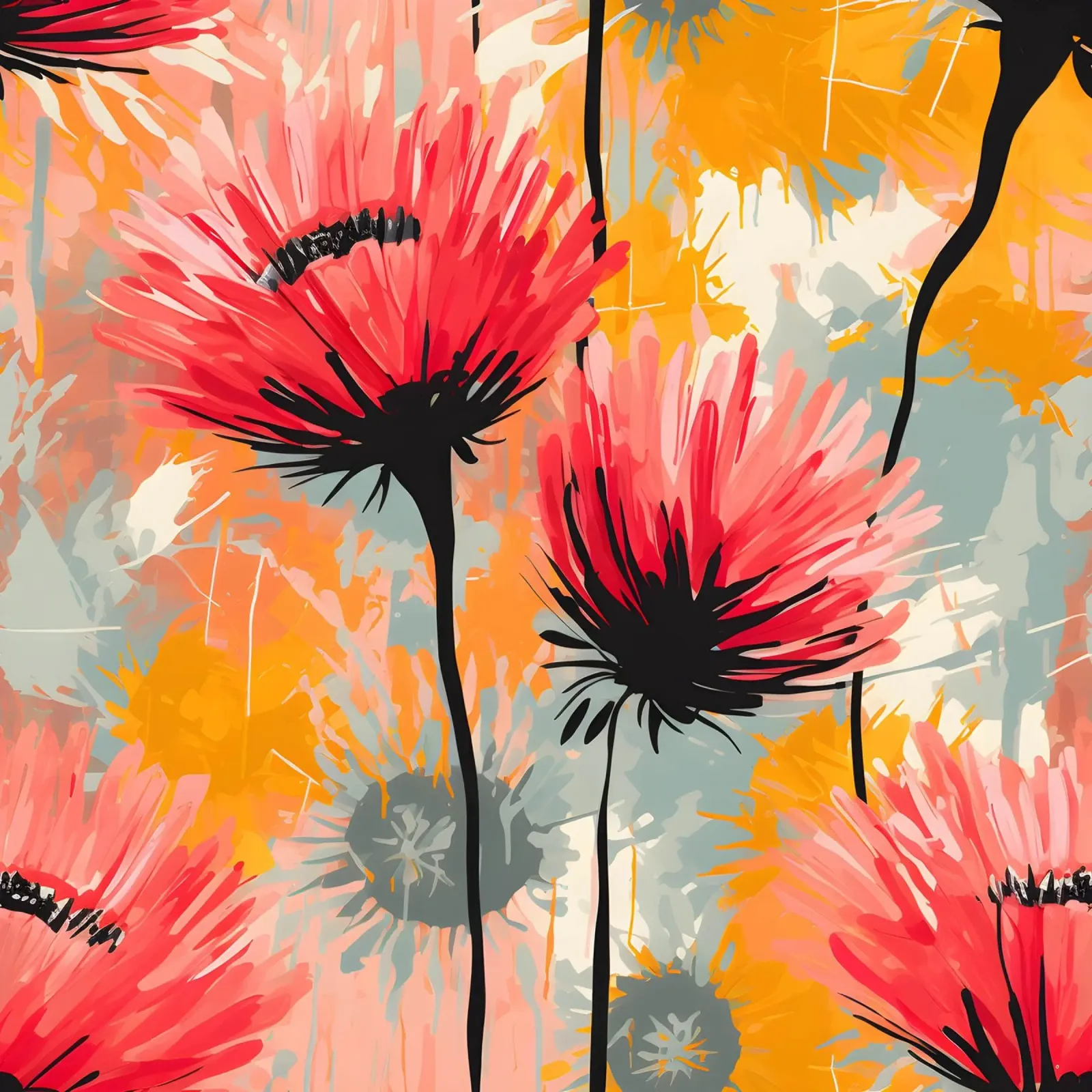 Dandelion Splash hahnemühle by Botanical Pattern House