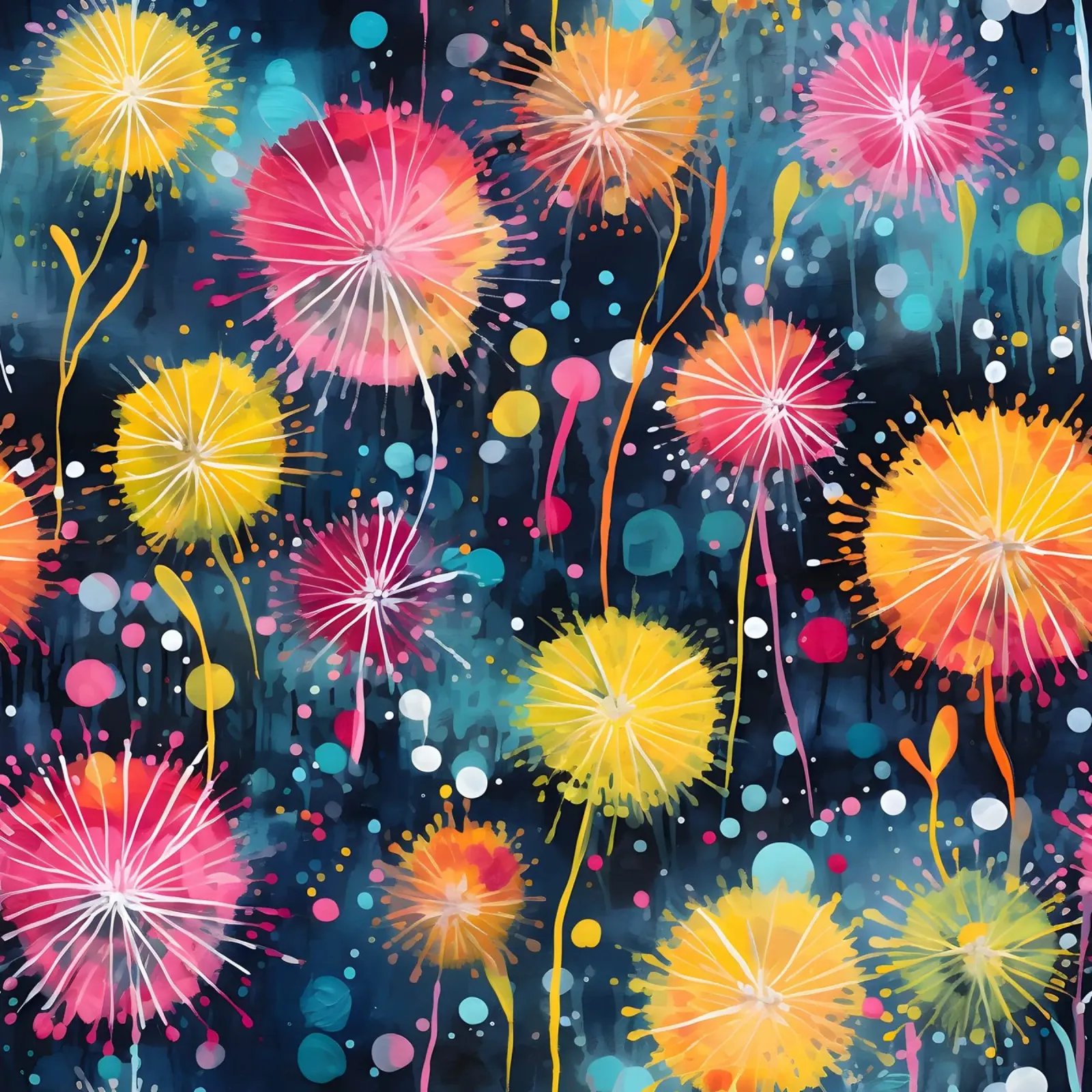 Carnevale del dente di leone alluminio dibond da Botanical Pattern House