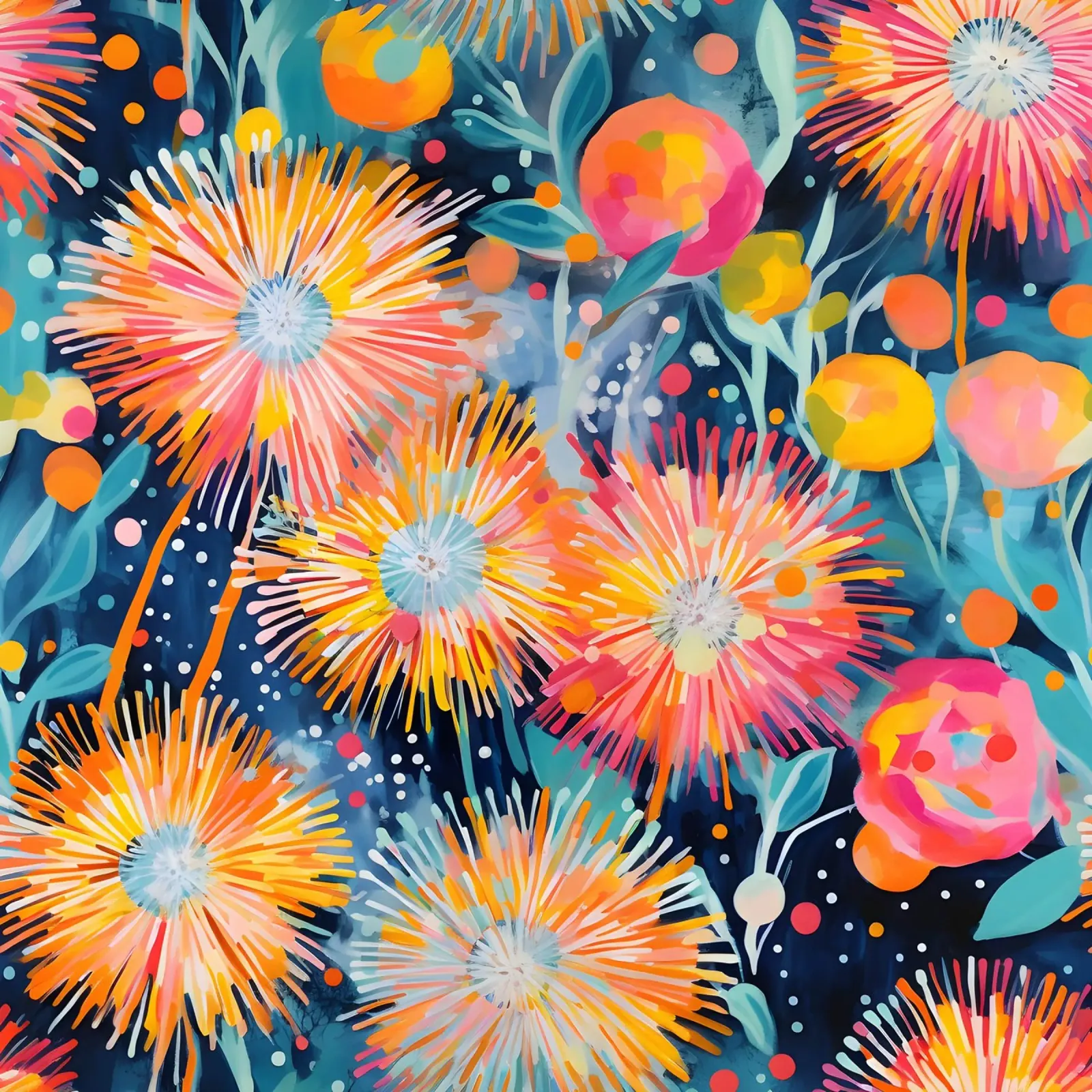 Carnaval del diente de león metacrilato de Botanical Pattern House