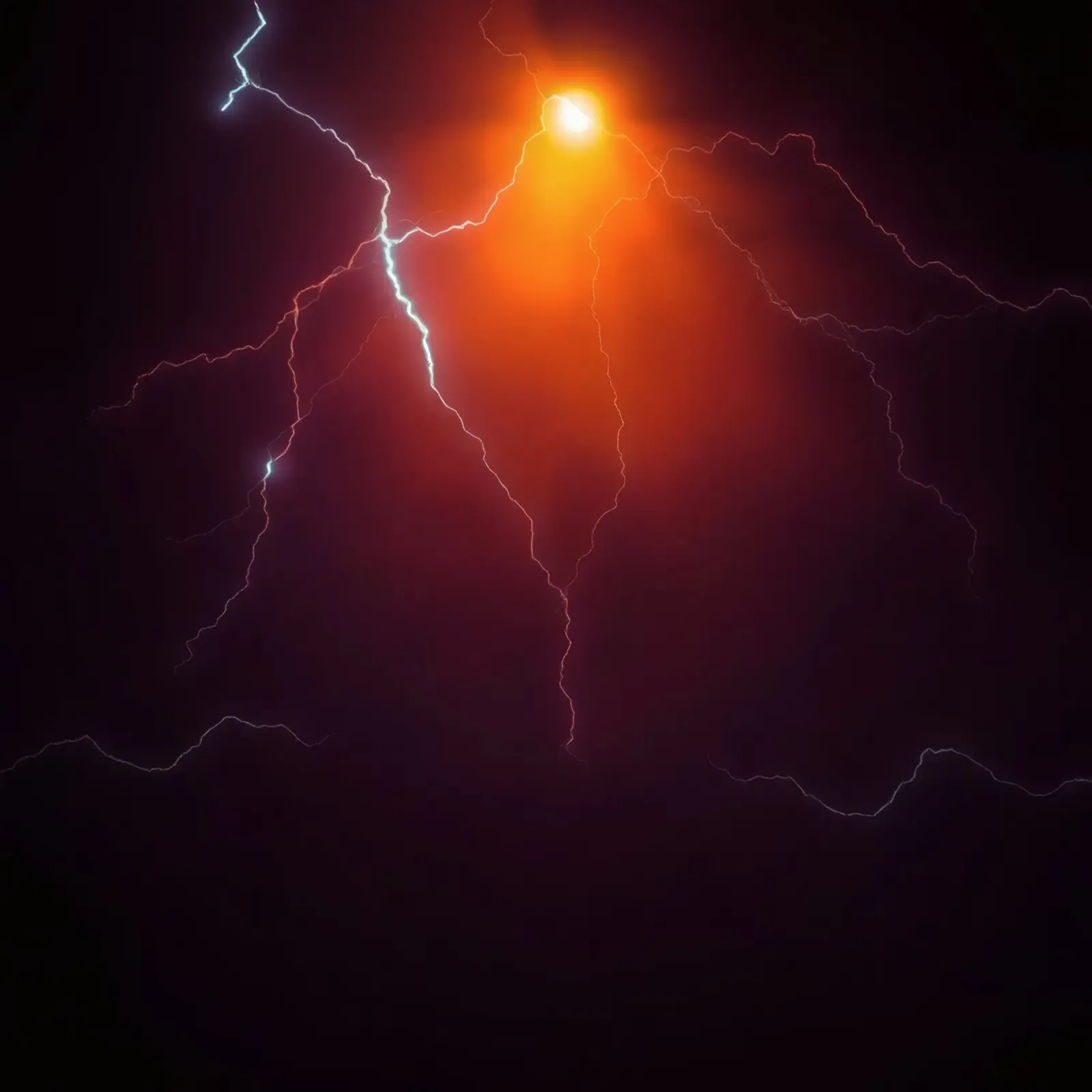 Bright lightning strikes illuminate the dark sky hahnemühle by DesignDoodle