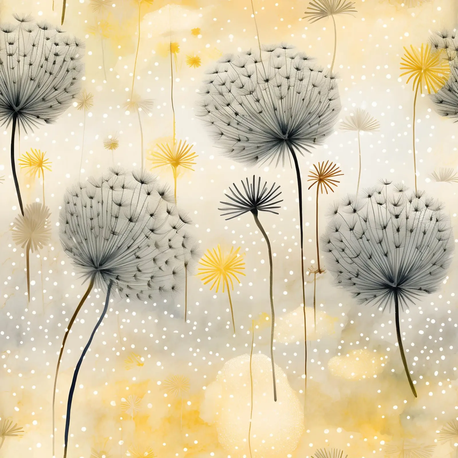 Elegante paardenbloemen poster met kunststof frame van Botanical Pattern House