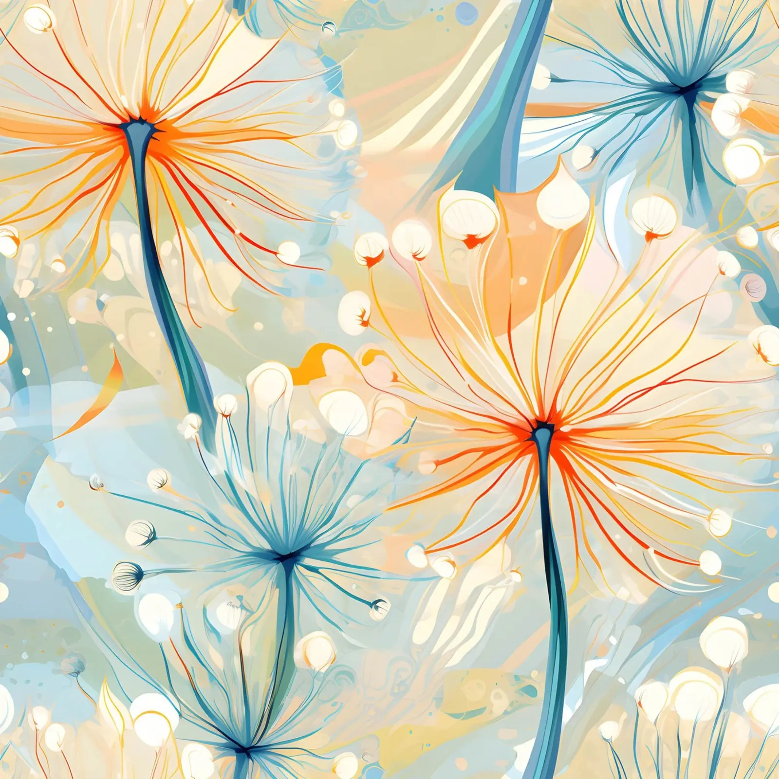 Eleganter Löwenzahn Backlit Folie von Botanical Pattern House