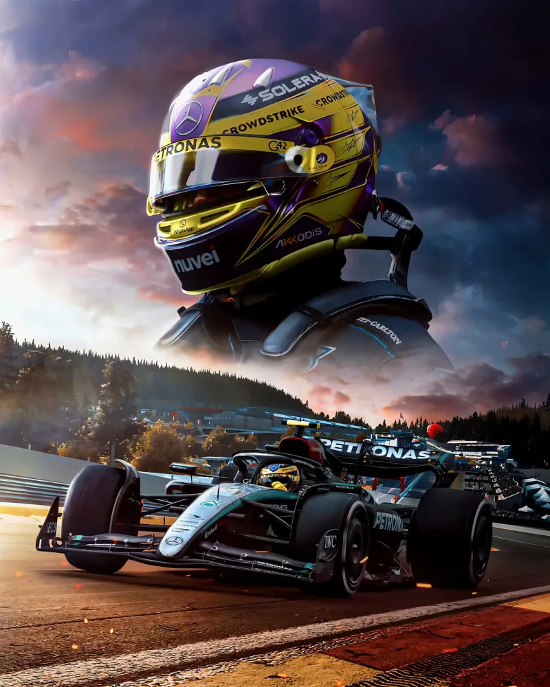 Lewis Hamilton pellicola backlit da Agus Creative