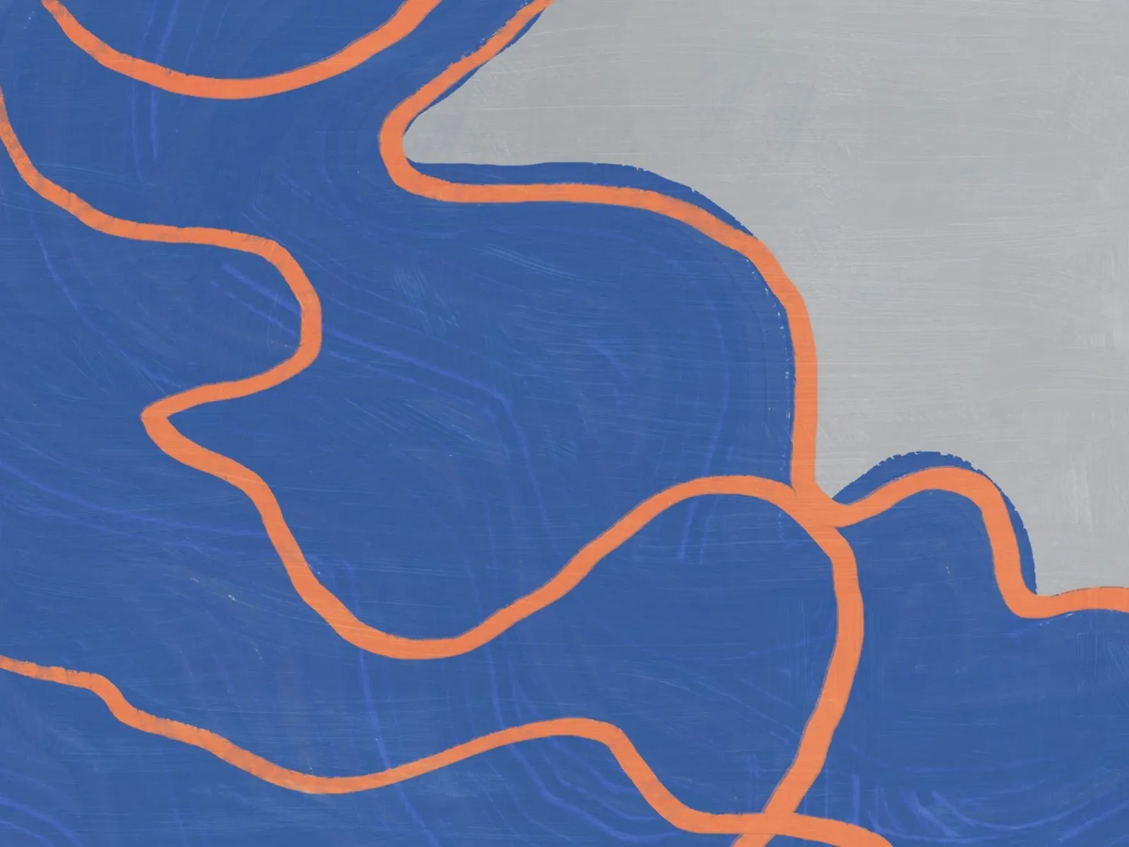 Large abstract - Color flow canvas by Little Dean