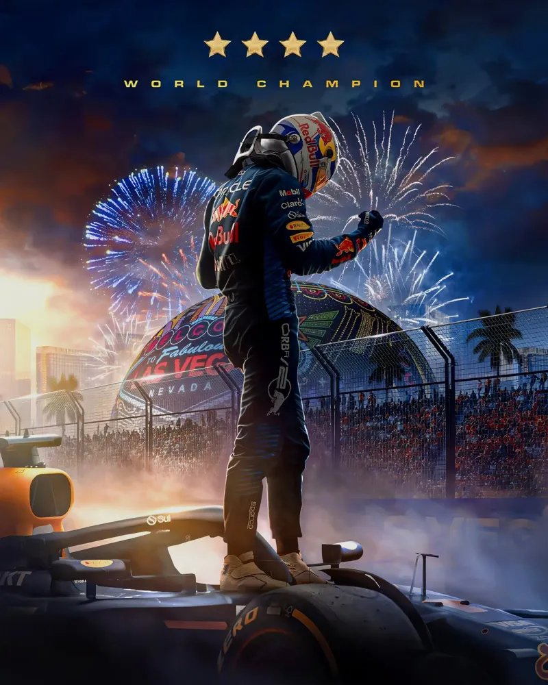 Max Verstappen pellicola backlit da Agus Creative