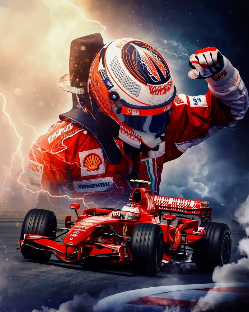 Kimi Räikkönen canvas by Agus Creative