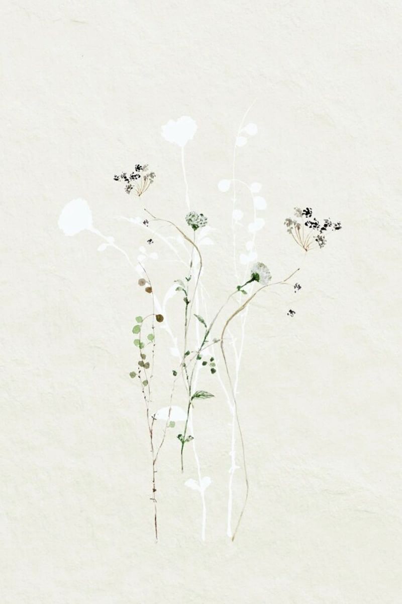 Japanese Ikebana 2 - Illustration Blüten mit Textur poster by Monika Strigel