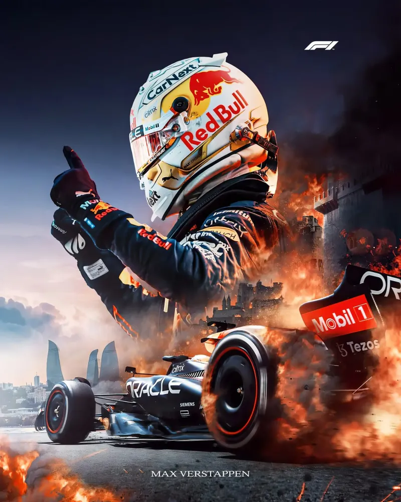 Max Verstappen pellicola backlit da Indah Creative