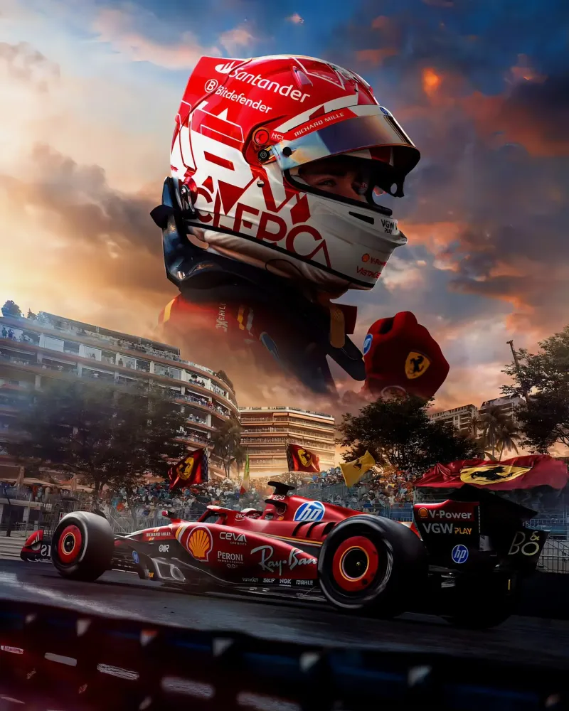 Charles Leclerc pellicola backlit da Indah Creative