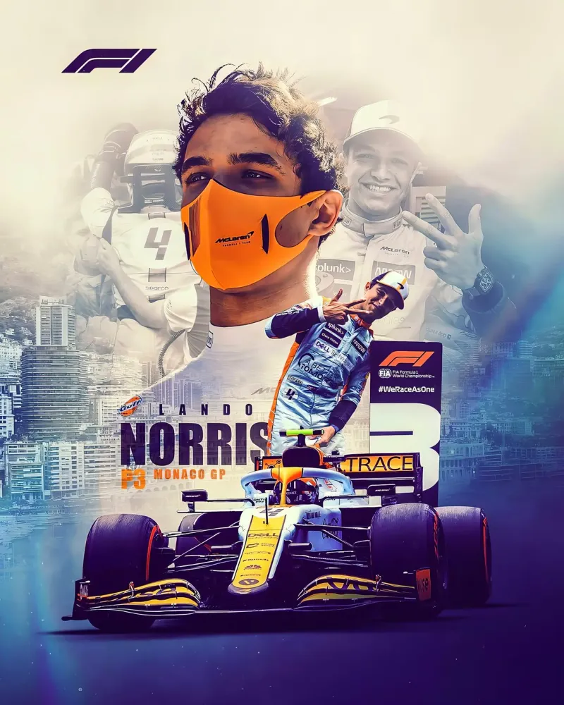 Lando Norris carta hahnemühle da Indah Creative