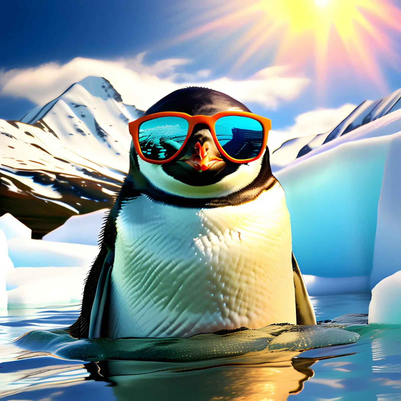 Pinguin mit Sonnenbrille 1 carta hahnemühle da kosinsart.gallery
