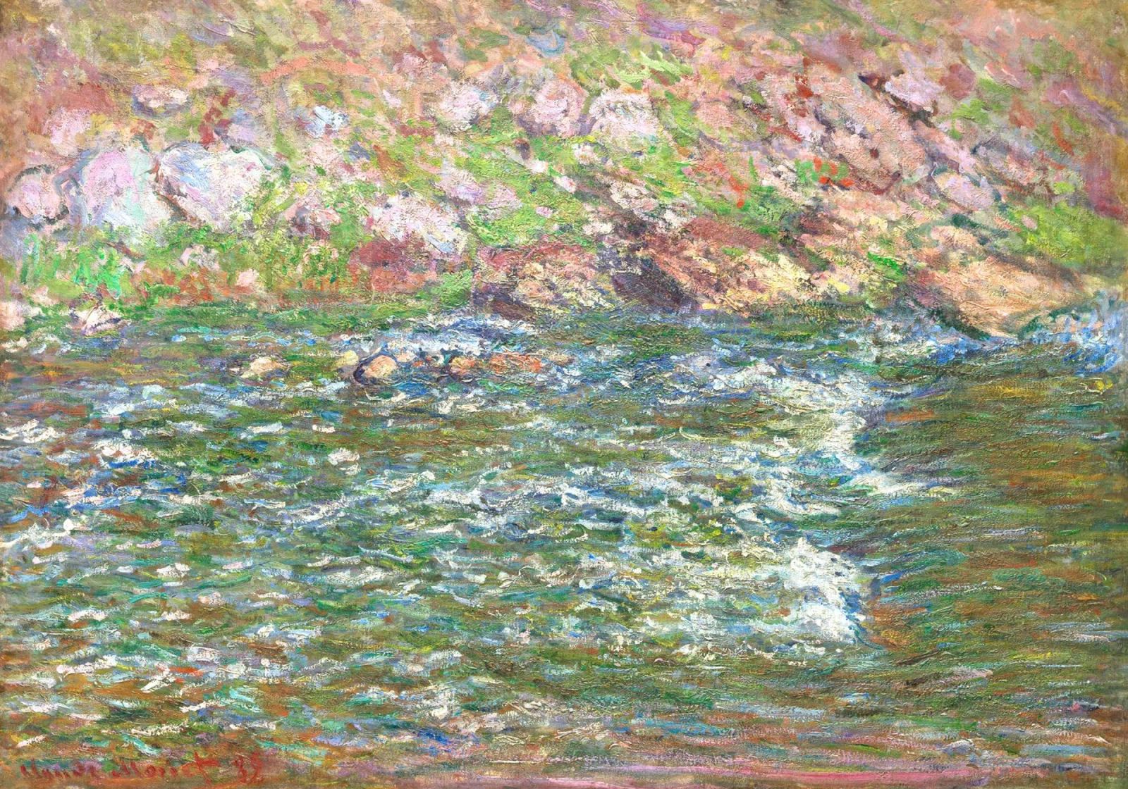 Rapide sulla Petite Creuse a Fresselines (1889) di Claude poster da Monet Art Prints
