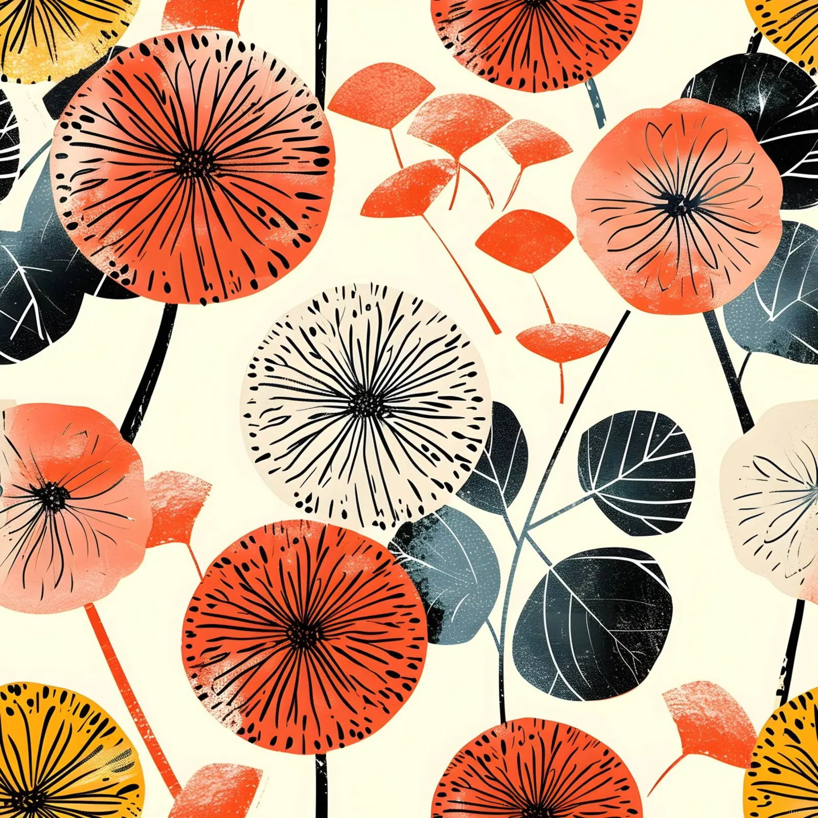 Dandelion Bloom canvas by Botanical Pattern House
